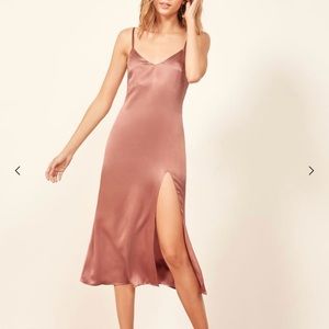 Reformation Britten dress in rose xs